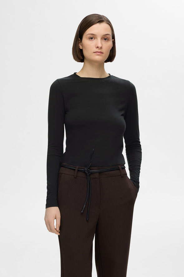 Manja LS O-Neck Top Black