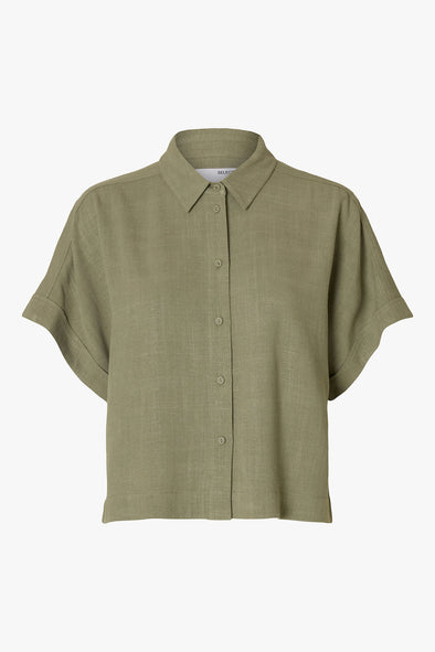 Viva Cropped Shirt Vetiver