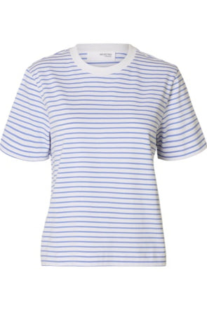 Essential Boxy Tee Cornflower Stripes