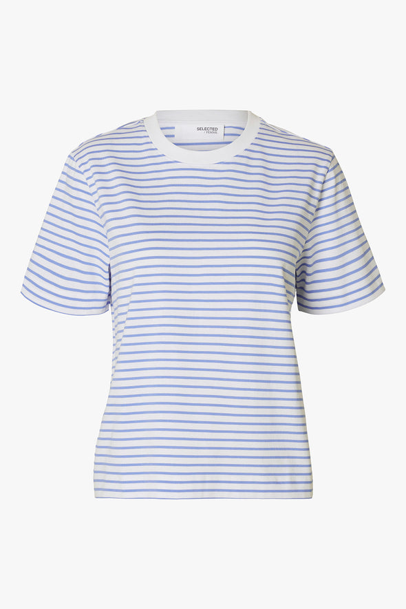 Essential Boxy Tee Cornflower Stripes