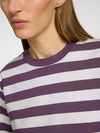 Essential Boxy Tee Plum Stripes