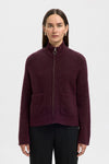 Sia Ras Zipper Cardigan Fig