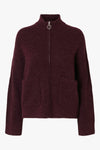Sia Ras Zipper Cardigan Fig