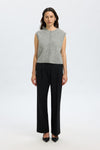 Lulu Button Vest Grey Melange