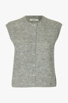 Lulu Button Vest Grey Melange