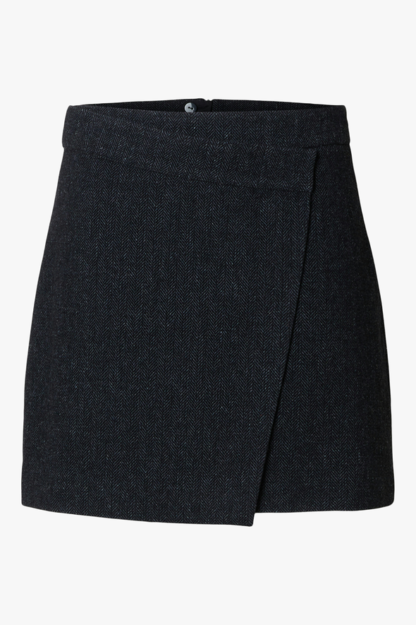 Lelou HW Mini Skirt Dark Grey