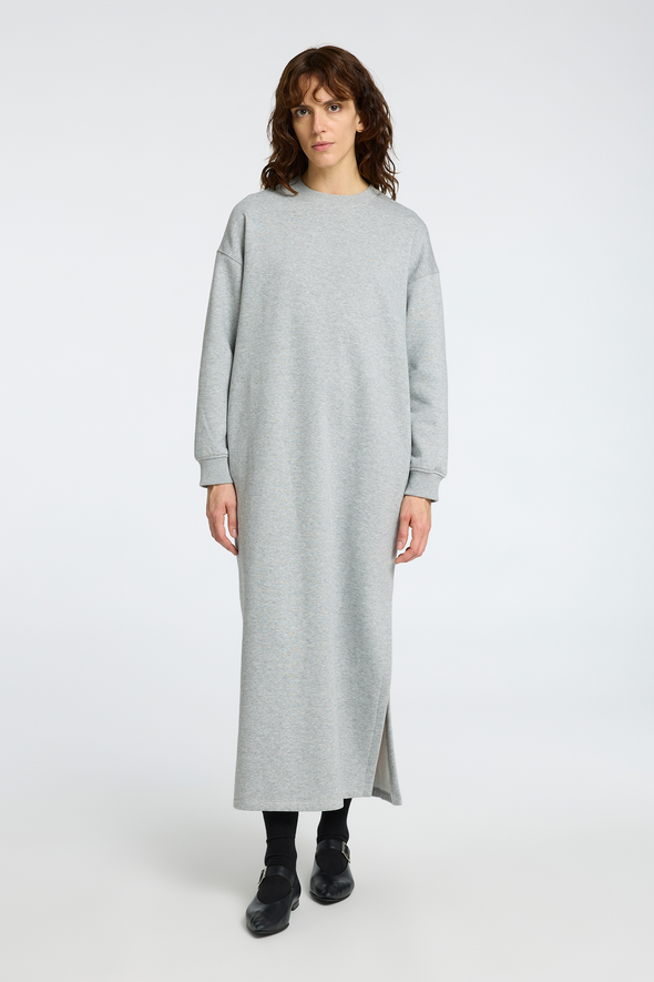 Gia LS Ankle Dress Light Grey