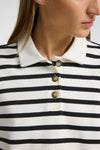 Wada Striped Collar Top