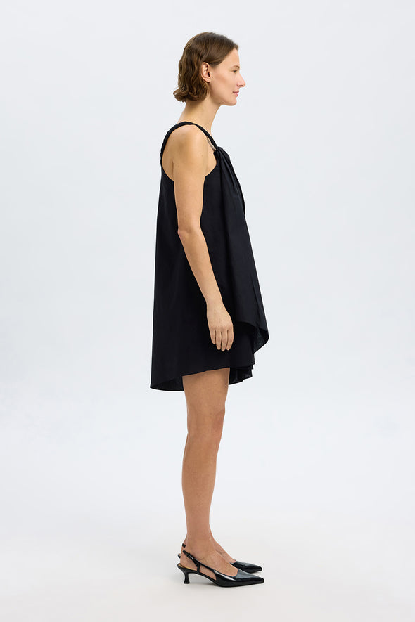 Esther Short Braided Dress Black