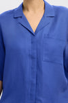 Lyra Boxy Linen Shirt Dazzling Blue