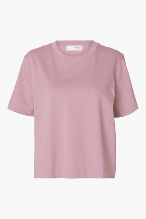 Essential Boxy Tee Bleached Mauve