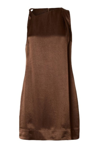 Elina Short Twist Dress Chestnut