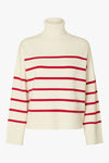 Kamma Rollneck Knit Stripes Birch/Red