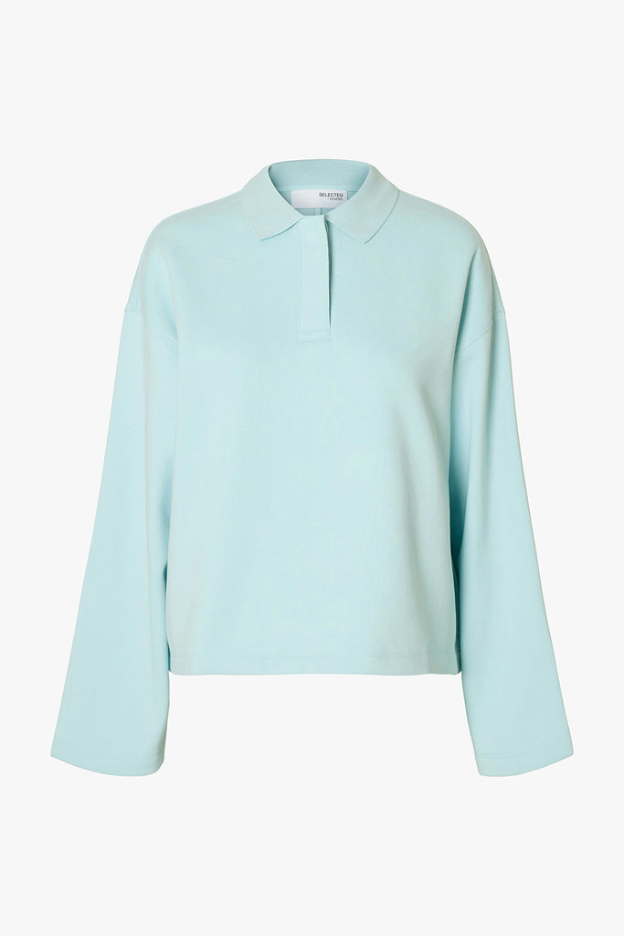 Ari Gia LS Polo Sweat Blue Glow
