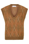 Lulu Argyle Knit Golden Brown
