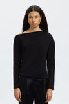 Tenny Draped Top Black