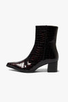 Stine Leather Boot Fig Croco