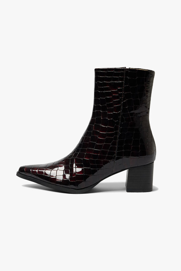 Stine Leather Boot Fig Croco