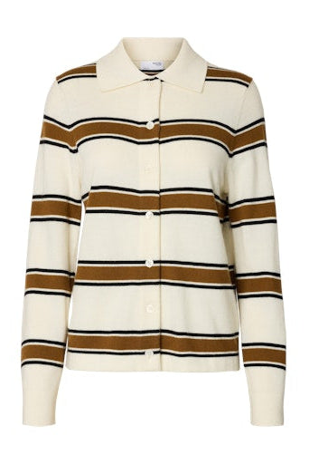 Thea LS Button Knit Egret