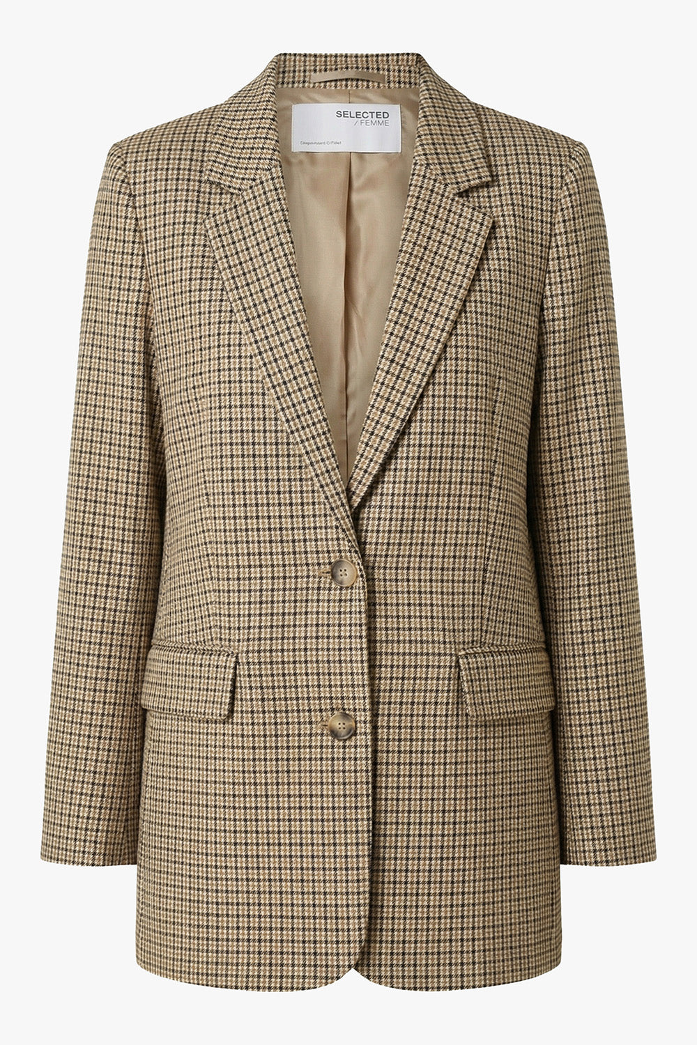 Rita Relaxed Check Blazer Monks Robe