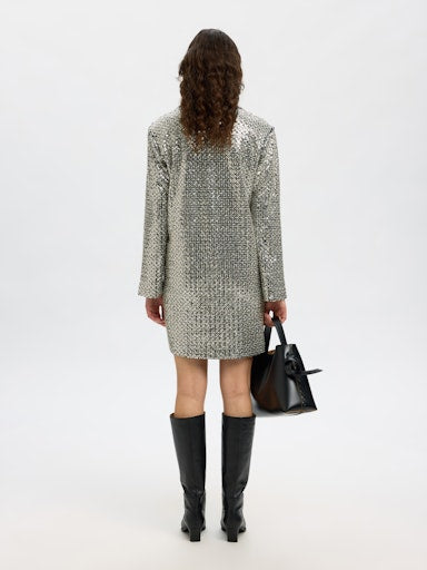 Selima Short Dress Silver