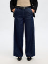 Mella Bora HW Wide Jeans Dark Blue