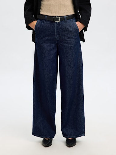 Mella Bora HW Wide Jeans Dark Blue