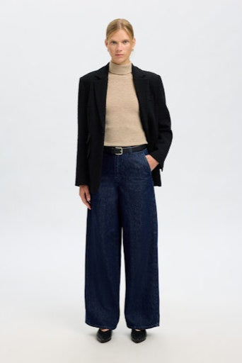 Mella Bora HW Wide Jeans Dark Blue