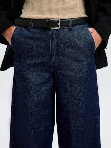 Mella Bora HW Wide Jeans Dark Blue