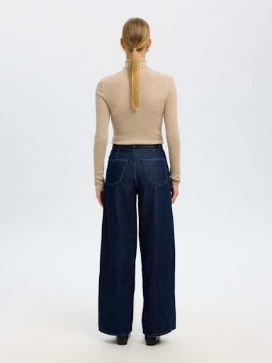 Mella Bora HW Wide Jeans Dark Blue