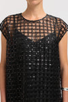 Laren Short Sequins Dress Black
