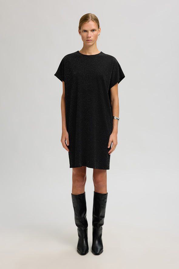 Sandra Short Dress Black/Silver