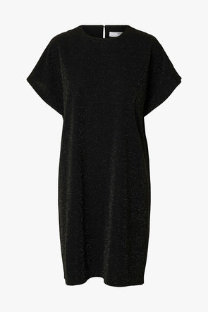 Sandra Short Dress Black/Silver