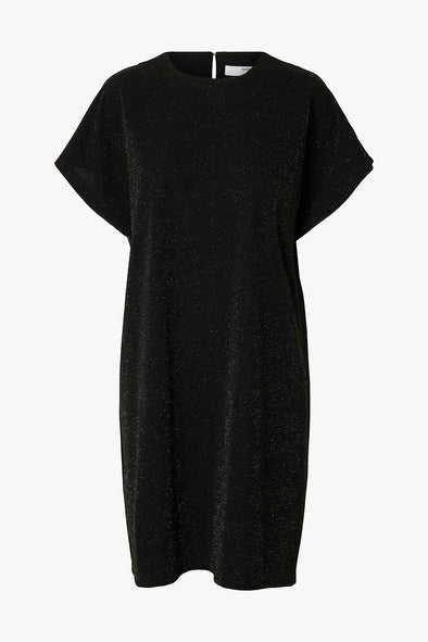Sandra Short Dress Black/Silver