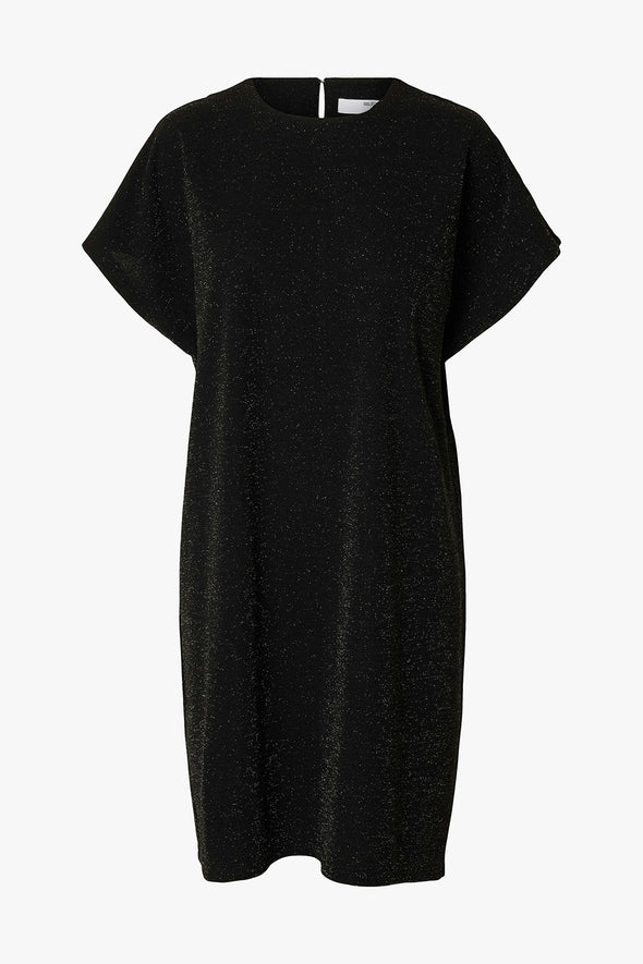 Sandra Short Dress Black/Silver