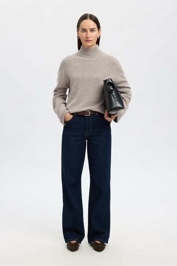Cille Cashmere High Neck Knit Irish Cream