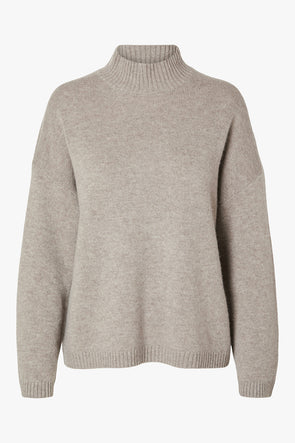 Cille Cashmere High Neck Knit Irish Cream