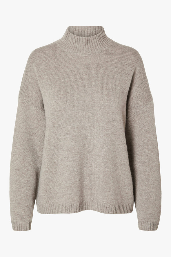 Cille Cashmere High Neck Knit Irish Cream