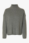 Cille Cashmere High Neck Knit Medium Grey