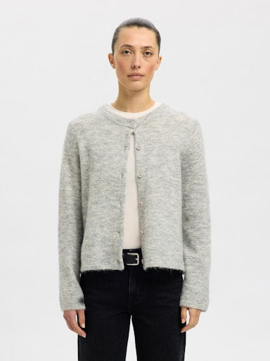 Lulu New Cardigan Light Grey Melange