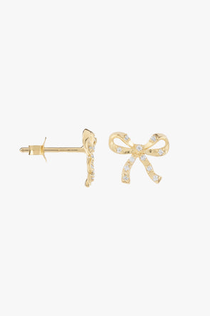 Single Take A Bow Stud Goldplated