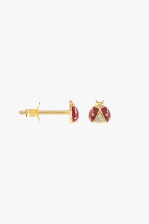 Single Lady Bug Stud Goldplated