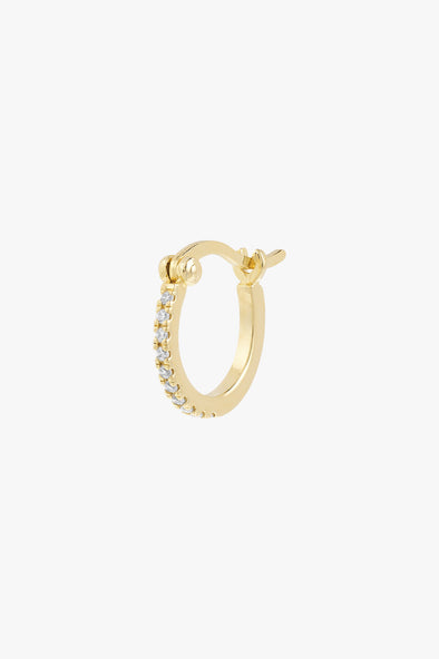 Single Spotlight Hoop Earring Goldplated
