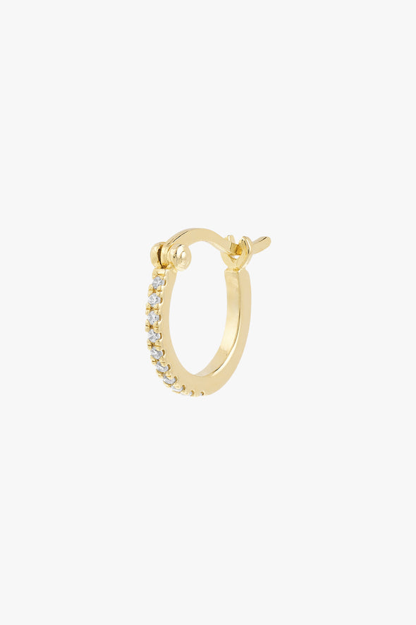 Single Spotlight Hoop Earring Goldplated