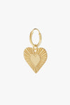 Single Rhapsody Love Ring Earring Goldplated
