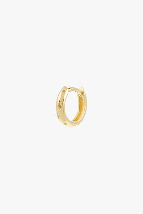 Single Heavenly Stars Hoop Earring Goldplated