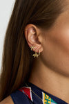 Single Piglet Ring Earring Goldplated