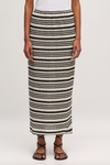 Xue Skirt Black & Cream Stripes