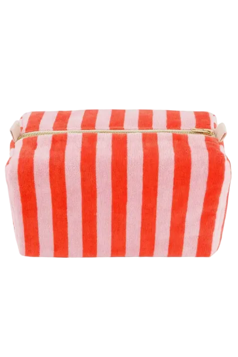 Vic Pouch Terry Stripes Pink/Tomato