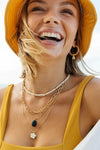 Stud Chain Necklace Goldplated